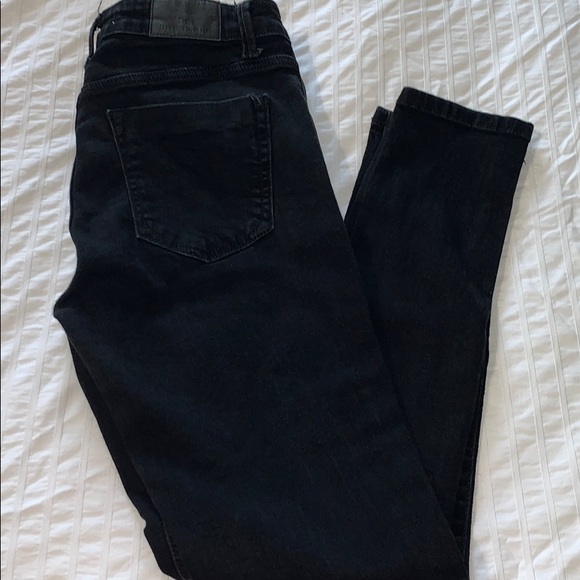 ZARA skinny black denim with shimmer ✨ - Picture 4 of 5
